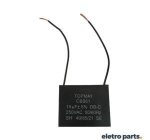Capacitor CBB61 15µF 250V AC – Ventilador, Motor e Reposição