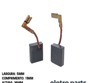 Escova de Carvão para Esmerilhadeira Makita CB325 - 16 x 5 x 11 mm (PAR)