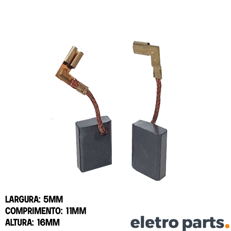 Escova de Carvão para Esmerilhadeira Makita CB325 - 16 x 5 x 11 mm (PAR)