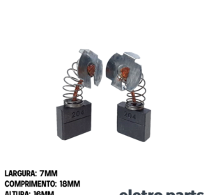 Escova de Carvão para Esmerilhadeira Makita - 16 x 7 x 18 (PAR)