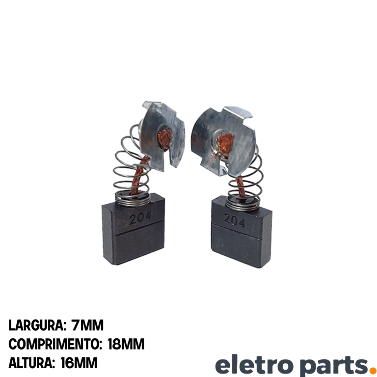 Escova de Carvão para Esmerilhadeira Makita - 16 x 7 x 18 (PAR)