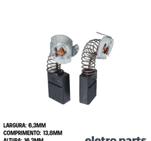 Escova de Carvão p/ Lixadeira Angular Makita CB152/153/500 - 16,3 x 6,3 x 13,8 mm (PAR)