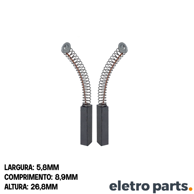Escova de Carvão para Aspirador Wap - 26,8 x 5,8 x 8,9 mm (PAR)