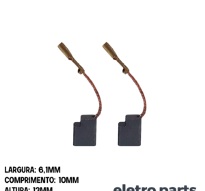 Escova de Carvão p/ Esmerilhadeira Dewalt 2811X - 13 x 6,1 x 10 mm (PAR)