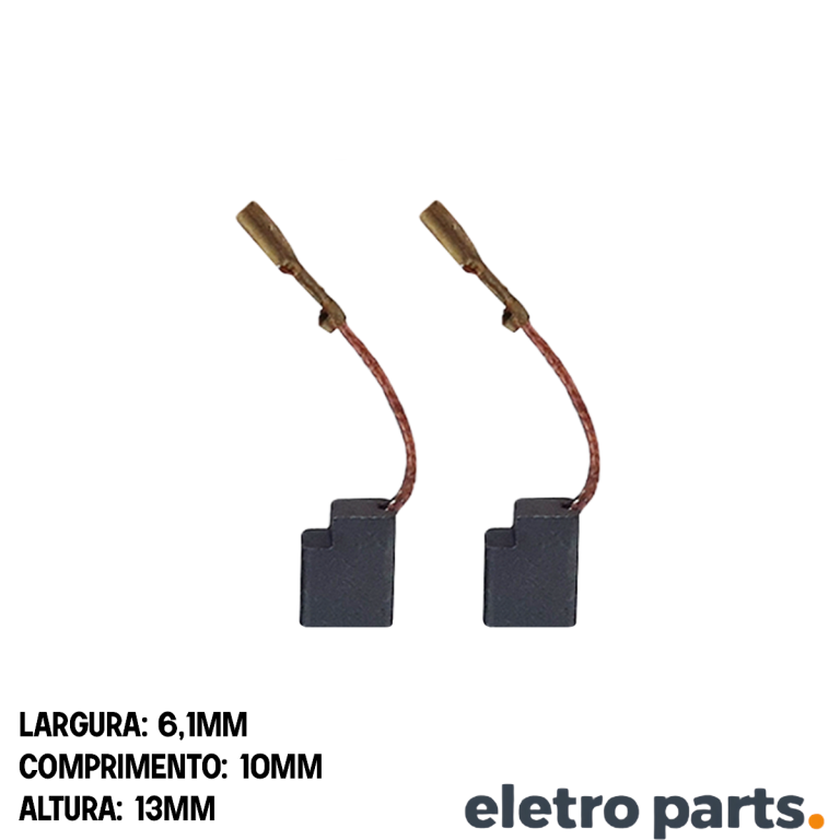 Escova de Carvão p/ Esmerilhadeira Dewalt 2811X - 13 x 6,1 x 10 mm (PAR)