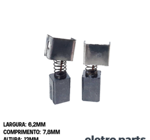 Escova de Carvão p/ Esmerilhadeira Black & Decker - 13 x 6,2 x 7,8 mm (PAR)