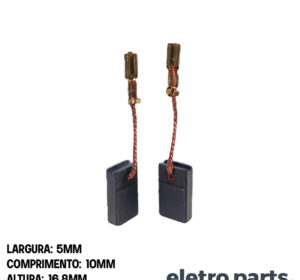 Escova de Carvão p/ Esmerilhadeira Bosch 1800 - 16,8 x 5 x 10 mm (PAR)