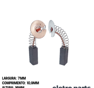 Escova de Carvão p/ Lixadeira Politriz Black & Decker 6138 - 16 x 7 x 10,9 mm (PAR)