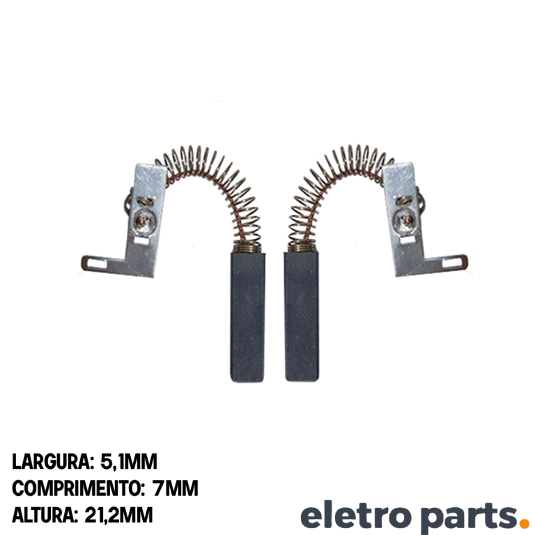 Escova de Carvão para Liquidificador Arno Fino - 21,2 x 5,1 x 7 mm (PAR)