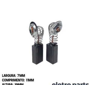 Escova de Carvão p/ Serra Marmore Ferrari SM 110-A -- 19 x 7 x 11 mm (PAR)