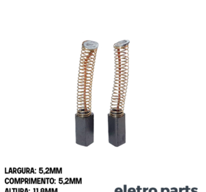 Escova de Carvão para Furadeira Singer - 11,8 x 5,2 x 5,2 mm (PAR)
