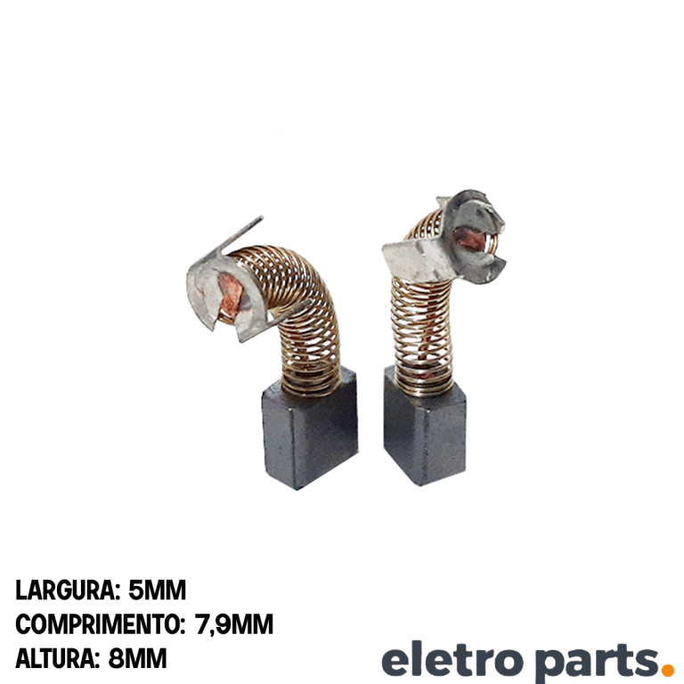 Escova de Carvão p/ Furadeira Ferrari Fir 13-A -- 8 x 5 x 7,9 mm (PAR)