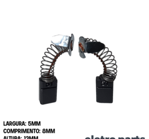 Escova de Carvão p/ Furadeira Makita Serra Tico Tico / Plaina - 13 x 5 x 8 mm (PAR)