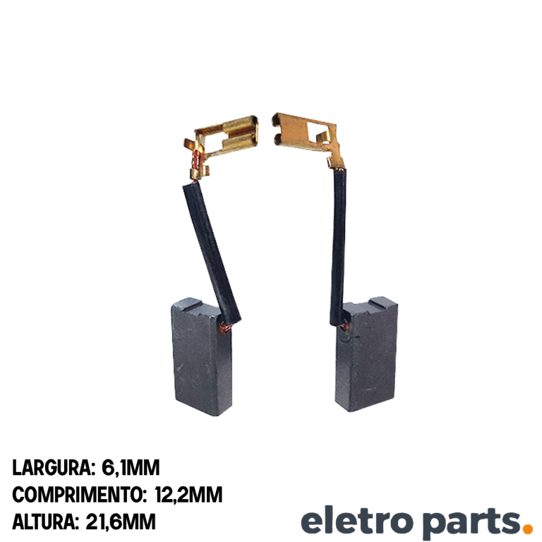 Escova de Carvão p/ Esmerilhadeira Angular Dewalt 474 7 - 21,6 x 6,1 x 12,2 mm (PAR)