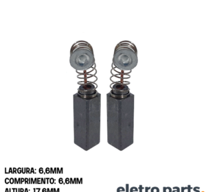 Escova de Carvão Liquidificador Walita Campeão - 17,6 x 6,6 x 6,6 mm (PAR)