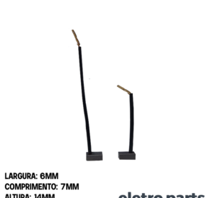 Escova de Carvão para Furadeira Dewalt 502 - 14 x 6 x 7 mm (PAR)