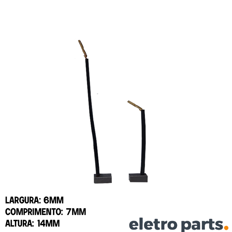 Escova de Carvão para Furadeira Dewalt 502 - 14 x 6 x 7 mm (PAR)