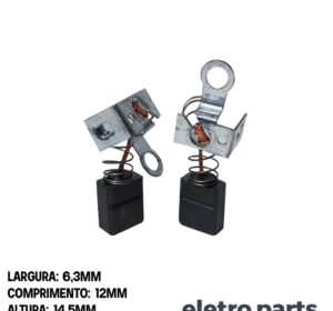 Escova de Carvão para Serra Mármore Bosch 1551-2 -- 14,5 x 6,3 x 12 mm (PAR)