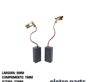 Escova de Carvão Cortador de Grama Trapp GG - 23 x 8 x 11 mm (PAR)