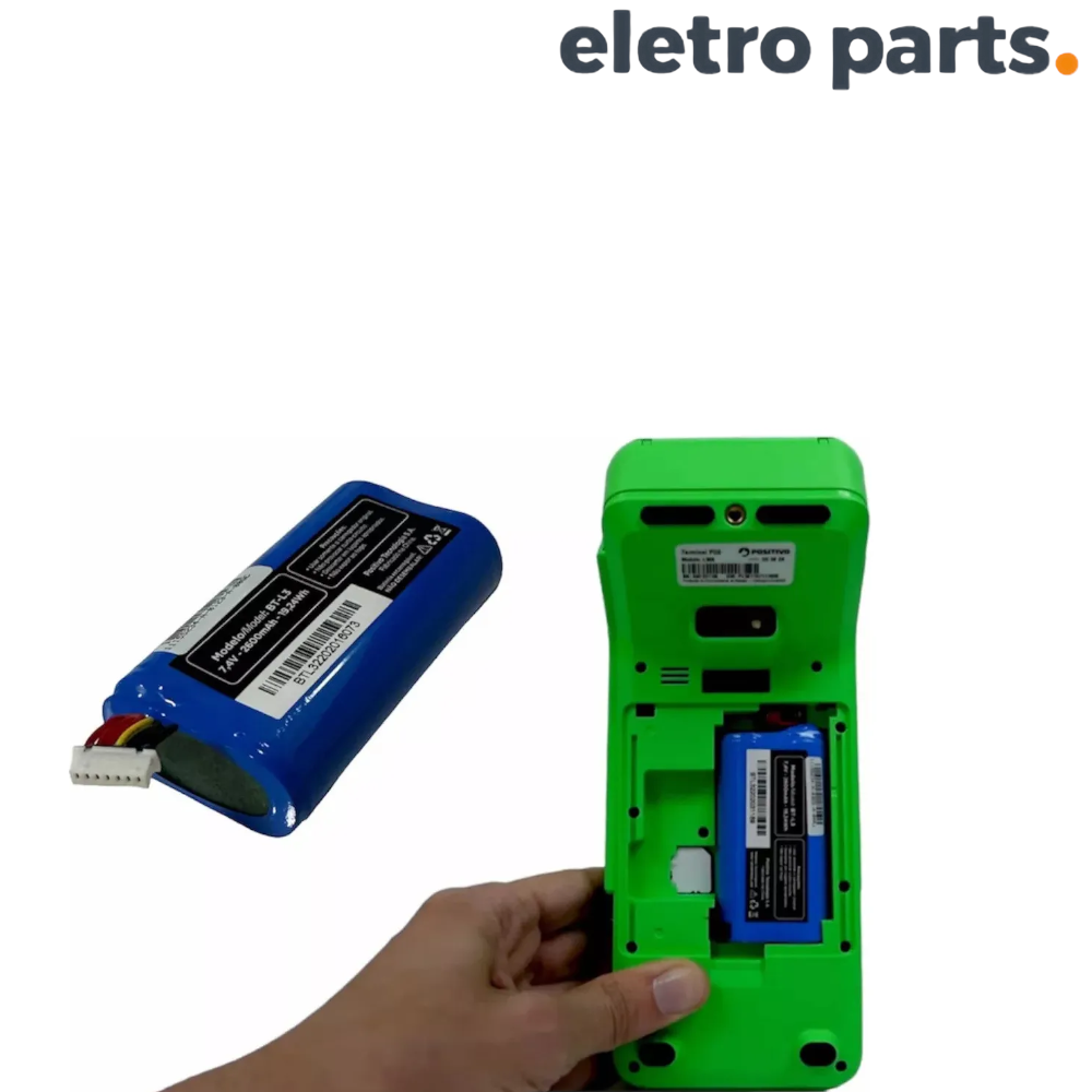 Bateria Li-Ion Recarregável 7.4V 2600mAh p/ Maquininha BT-L3 - Imagem 5