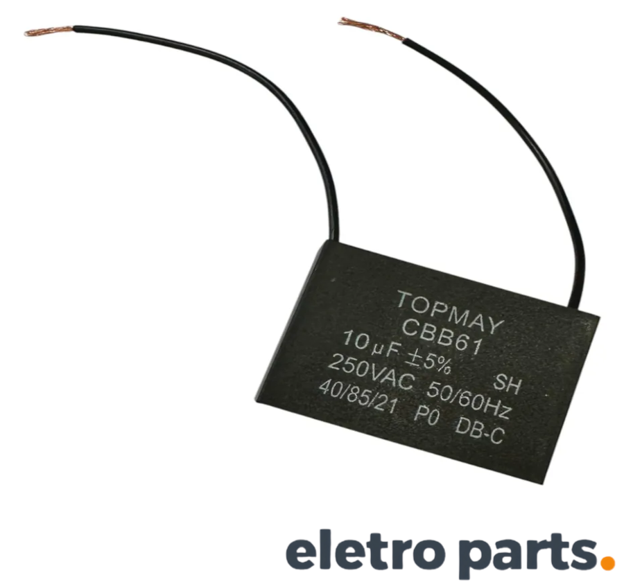 Capacitor Permanente CBB61 10µF 250VAC TOPMAY - Imagem 5