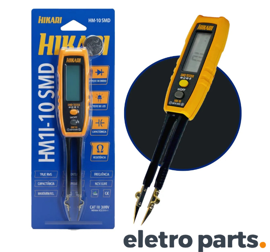 Multímetro Pinça / Testador SMD HM-10 Hikari - Imagem 3