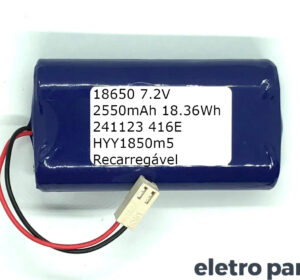 Bateria Li-Ion Recarregável 7.2V 2550mAh