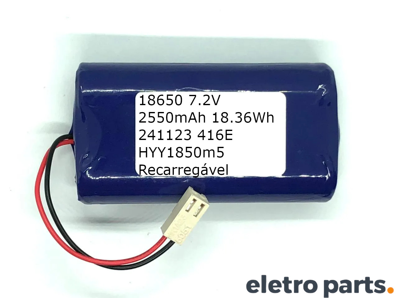 Bateria Li-Ion Recarregável 7.2V 2550mAh