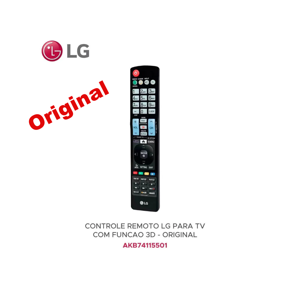 Controle Remoto TV LG AKB74115501 3D My Apps - Original - Imagem 2