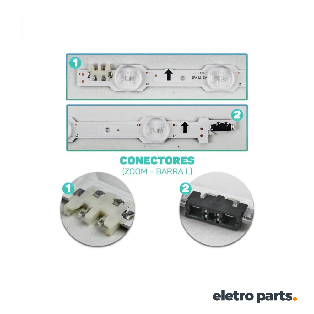 Barra de LED Samsung 50" UN50HU7000 / UN50HU7000G / UN50HU6900 - 12 Barras - Imagem 2