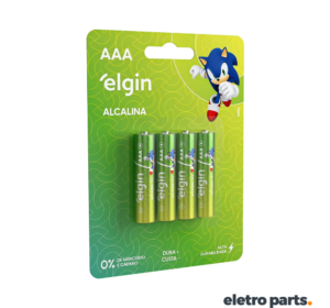 Pilha AAA Elgin Alcalina – Blister com 4 Unidades