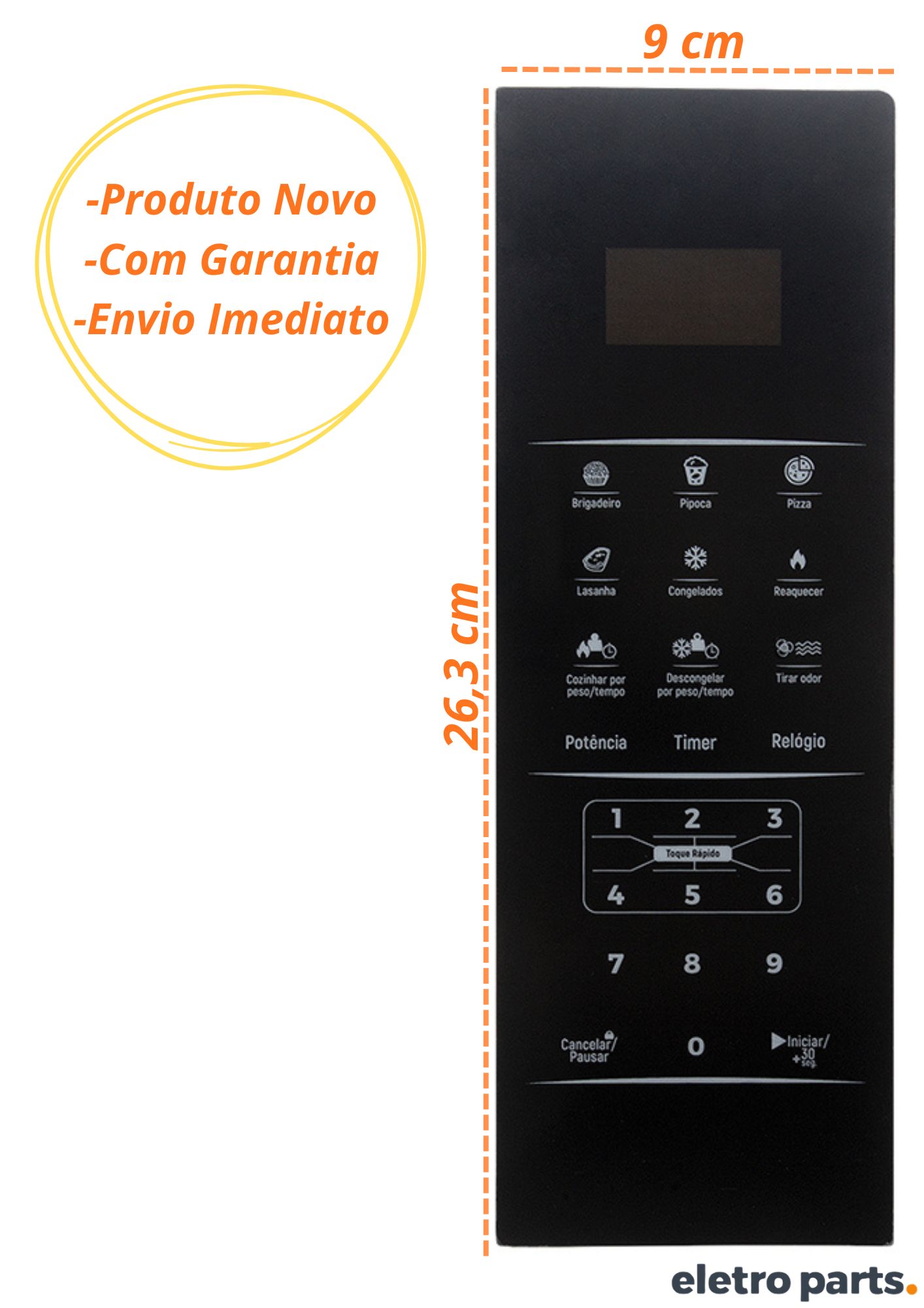 Membrana Britania BMO30PB / Preta 26,3 x 9,0cm - Imagem 2