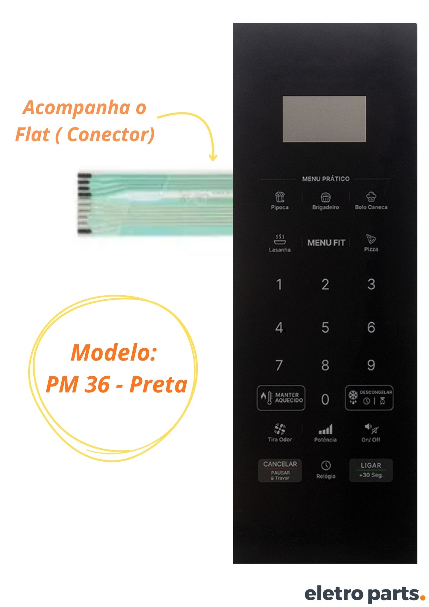 Membrana Philco PM36 - Preta / 27,5 x 9,3cm - Imagem 2