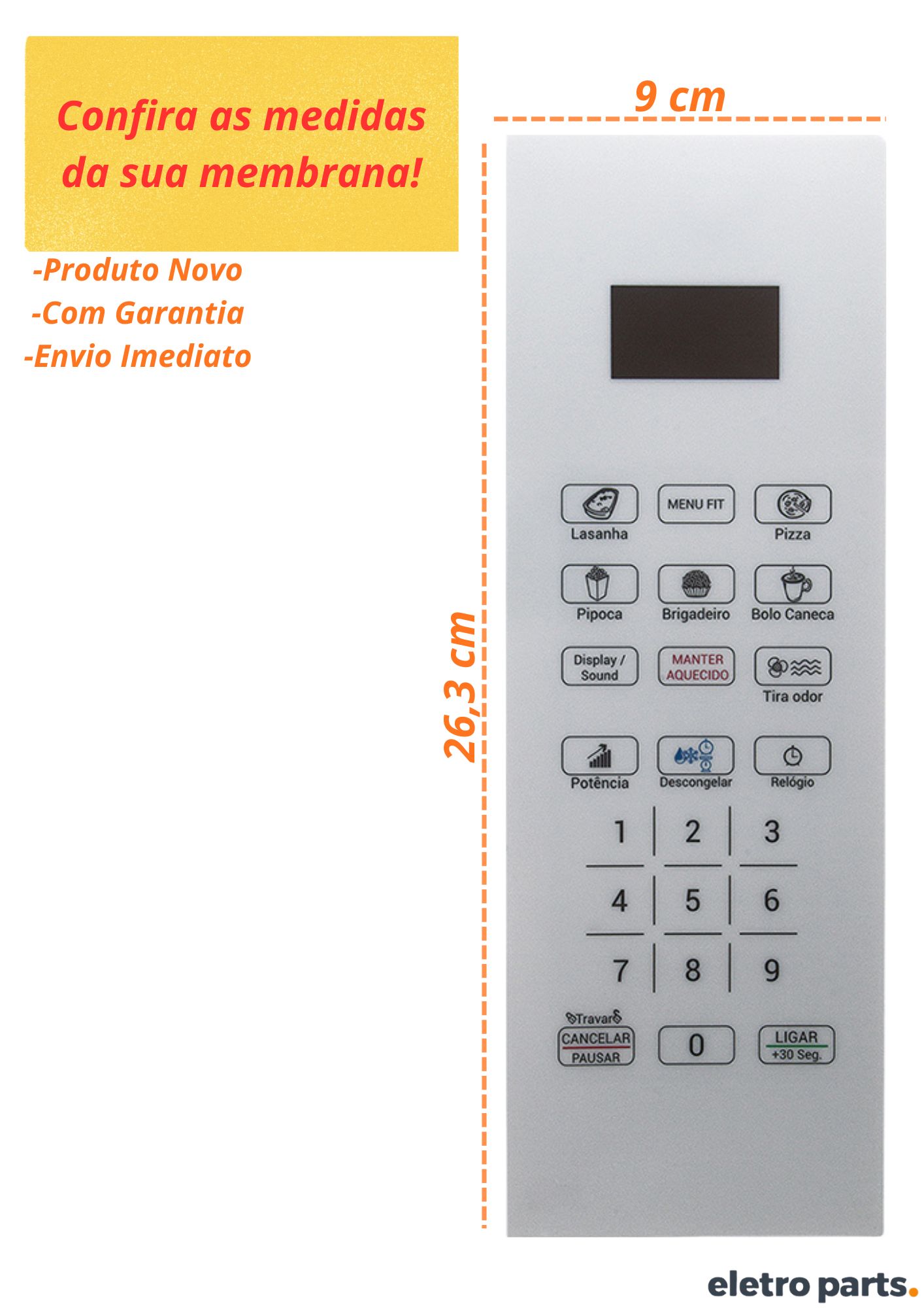 Membrana Philco PMO28B / Branca 26,3 x 9,0cm - Imagem 2
