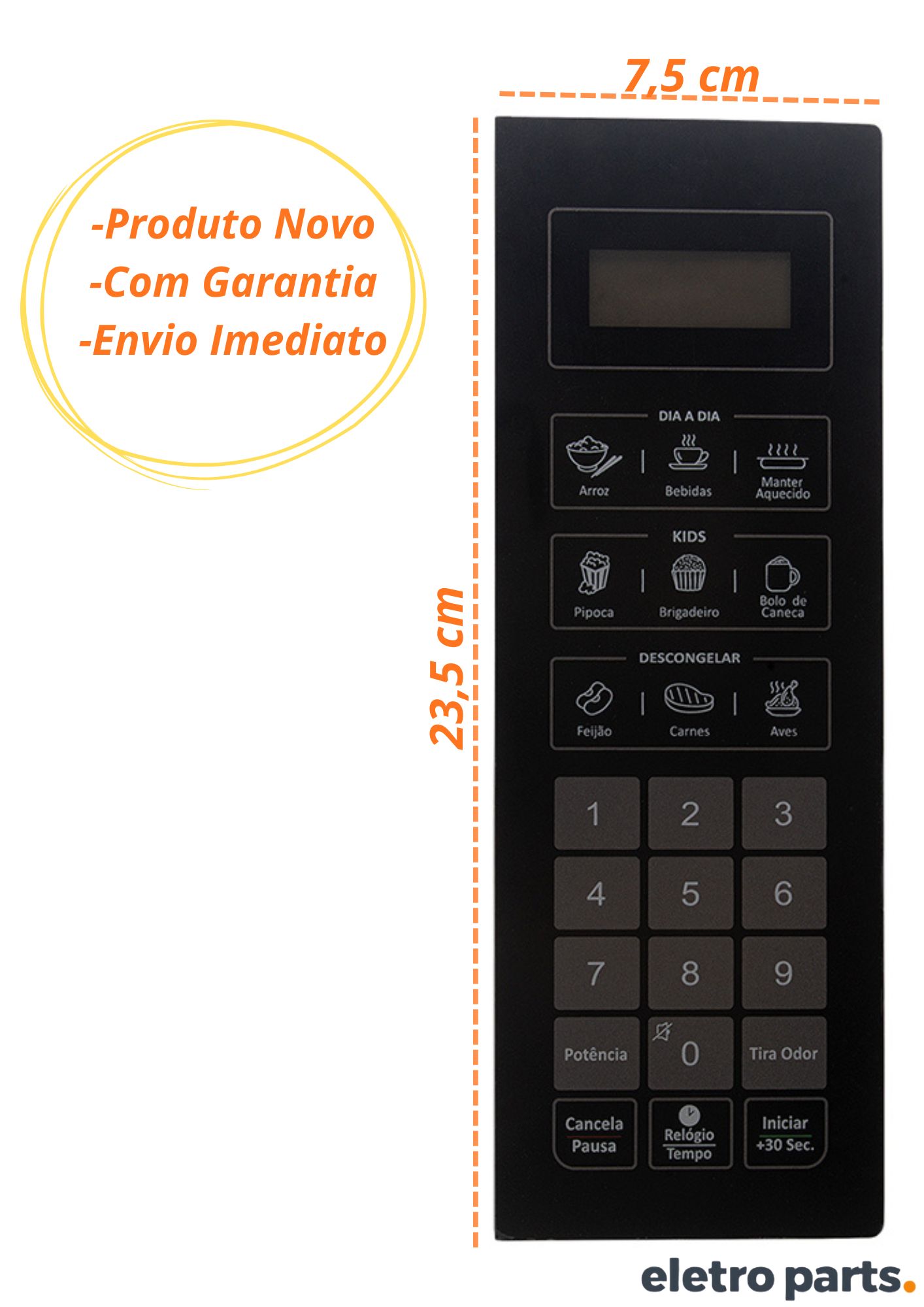Membrana Mondial MO-01-21-B / Preta com 23,5 x 7,5 cm - Imagem 2