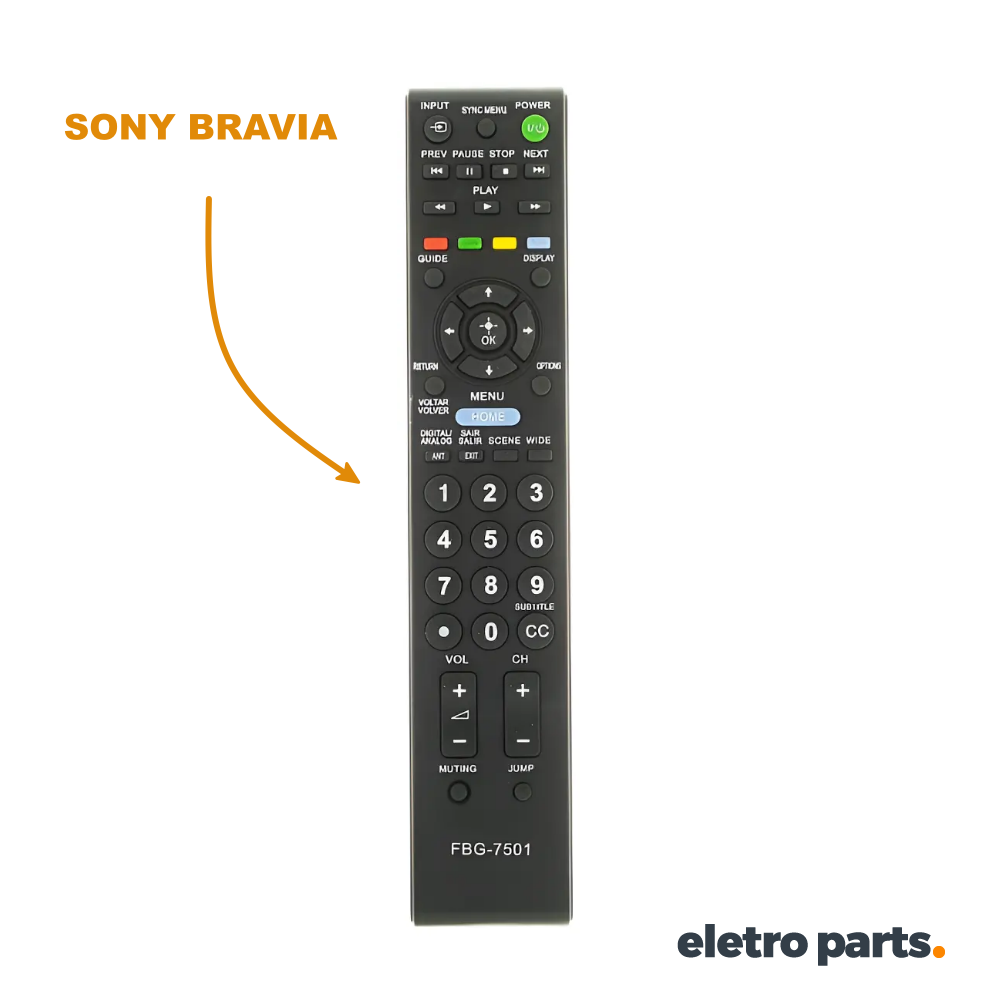 Controle Remoto TV Sony Bravia LCD LED - RM-YD081 - Não Precisa Programar