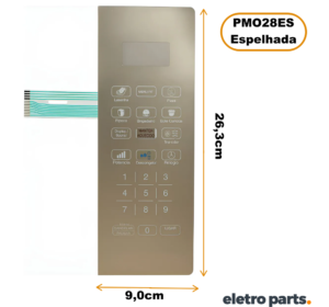 Membrana Philco PMO28ES / PMO28S - Espelhada / 26,3 x 9,0cm
