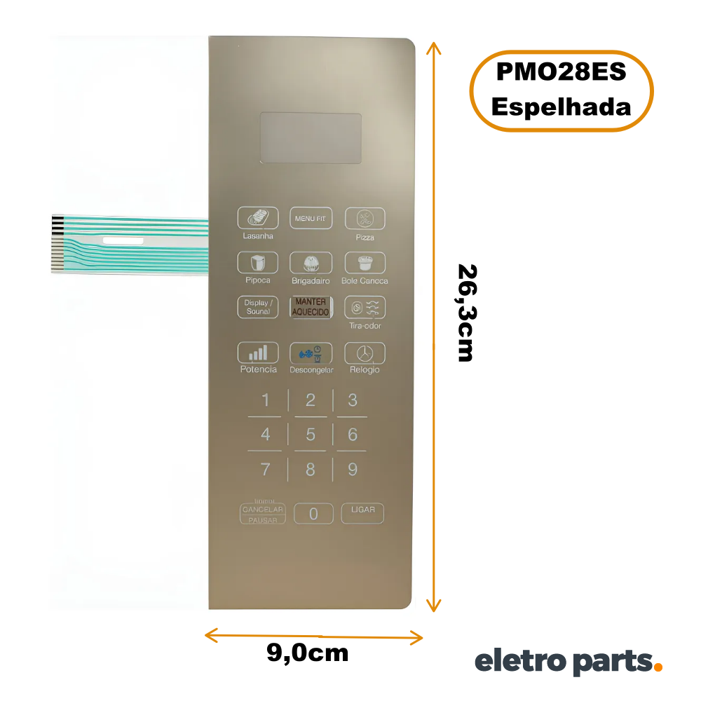 Membrana Philco PMO28ES / PMO28S - Espelhada / 26,3 x 9,0cm