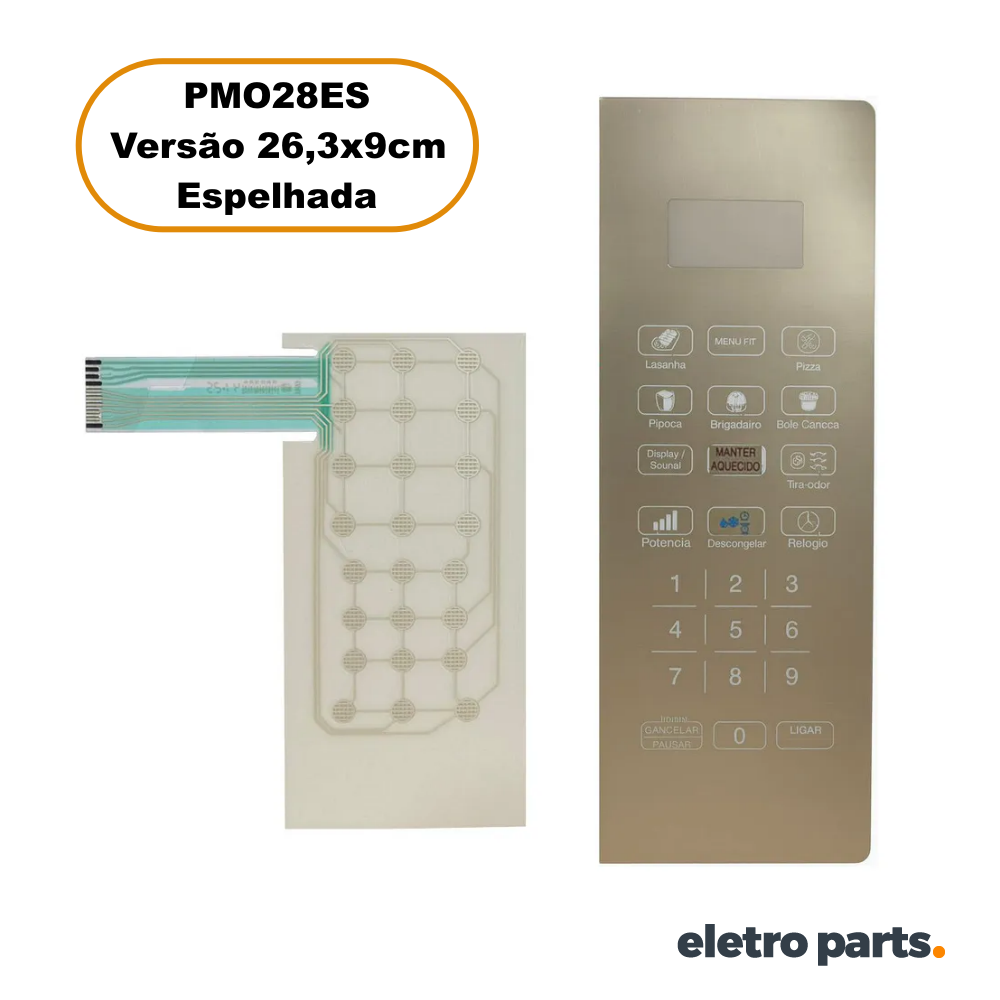 Membrana Philco PMO28ES / PMO28S - Espelhada / 26,3 x 9,0cm - Imagem 2