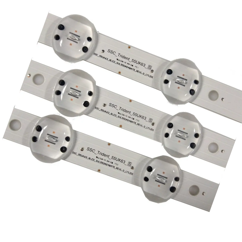 Barra LG 55" 55UK6360PSF 55UK631 55UM7200 - 3 Barras 8 Led 6V - Imagem 3