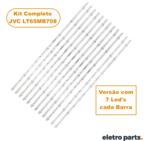 Barra JVC 65" LT65MB708 - 12 Barras / 7 Led's