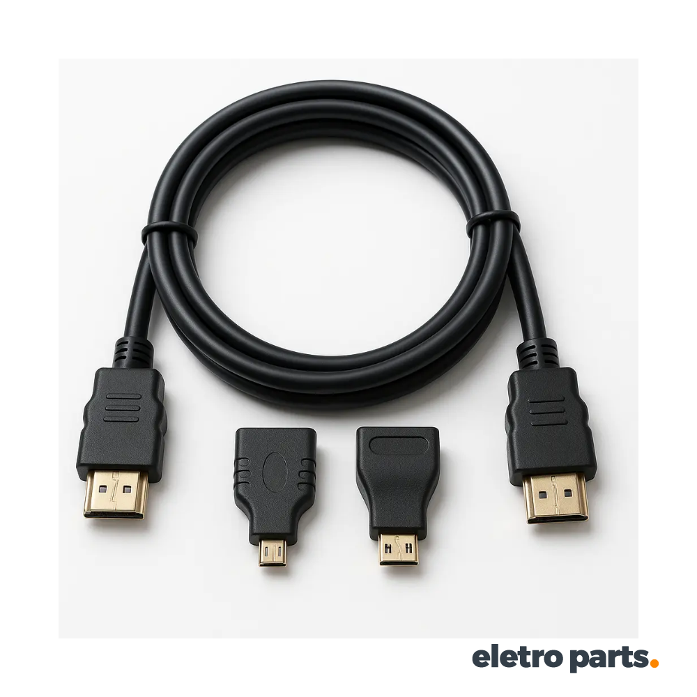 Cabo HDMI 3x1 -Cabo HDMI 1,5m com Adaptadores Micro HDMI e Mini HDMI
