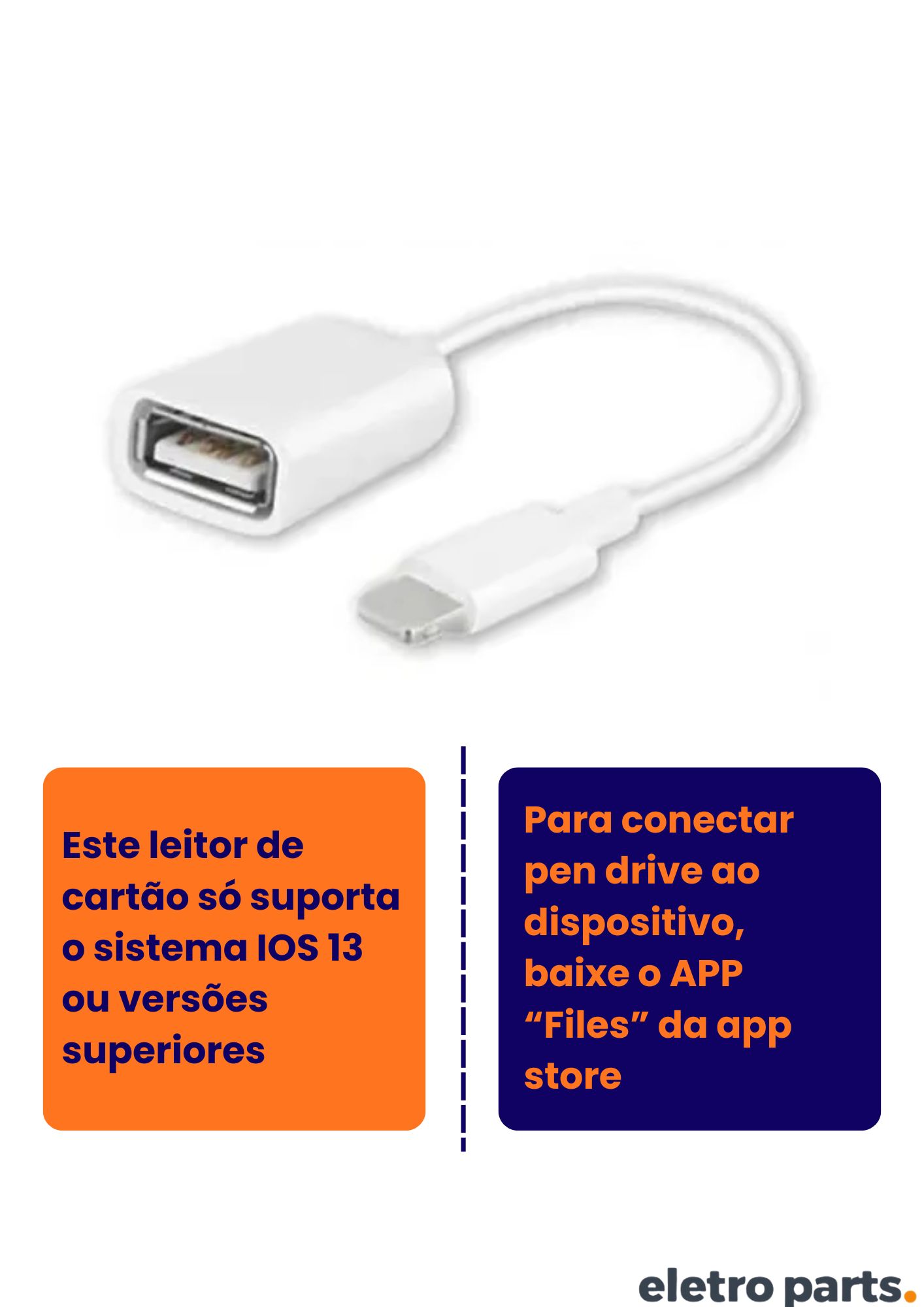 Cabo OTG IOS x USB Fêmea - Imagem 3