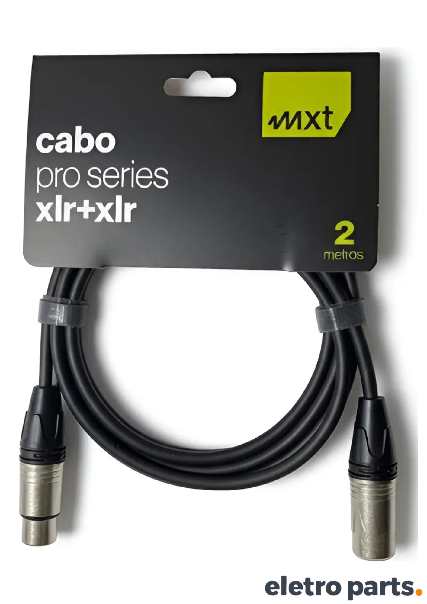 Cabo XLR Macho x XLR Fêmea c/ 2 Metros - MXT Pro Series