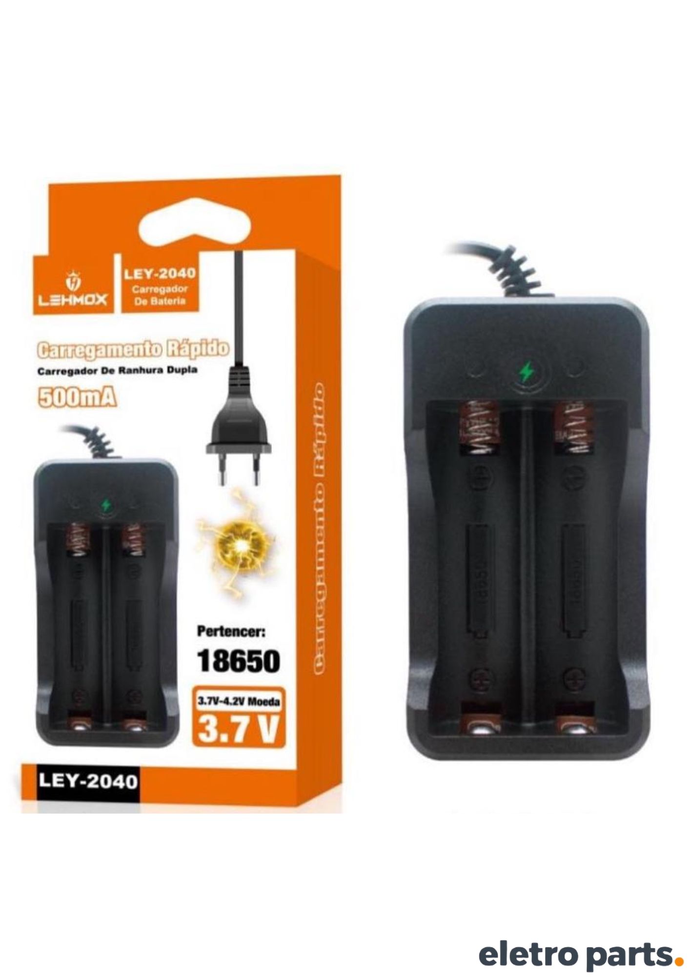 Carregador de Bateria Lehmox LEY-2040 - Carga Rápida
