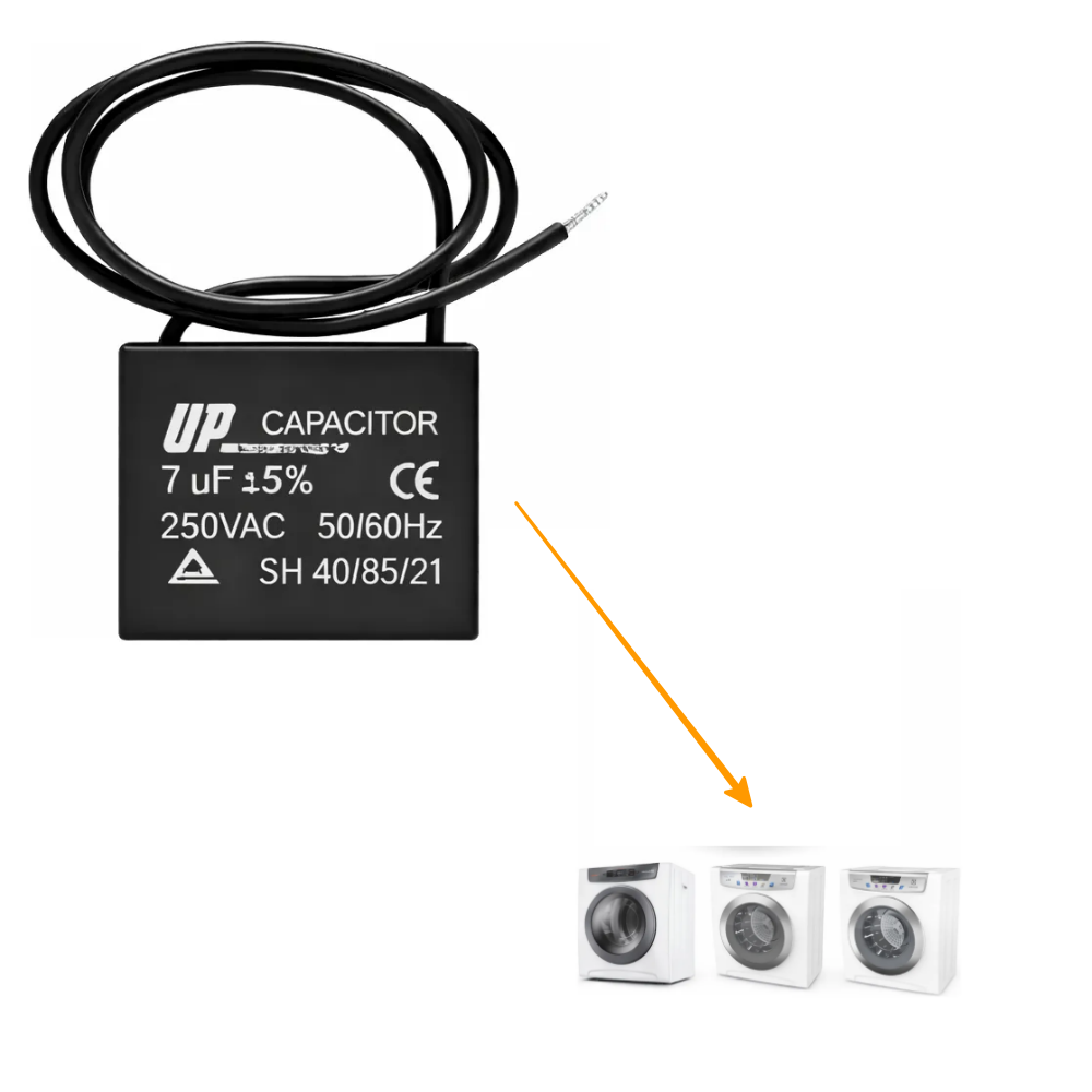 Capacitor CBB61 7uF x 250V - Retangular - Imagem 2