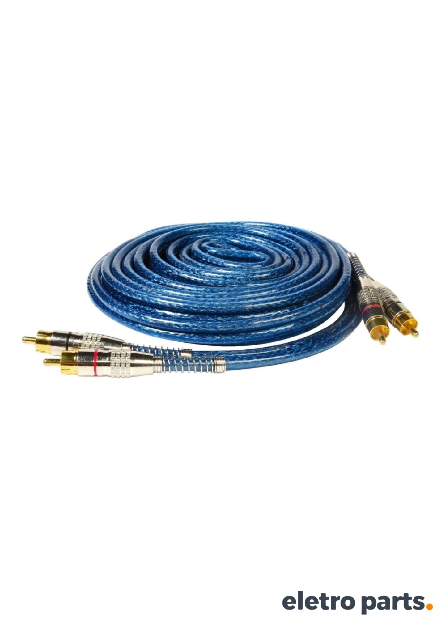 Cabo 2RCA + 2RCA / Dupla Blindagem 5 Metros – Conector Banhado a Ouro