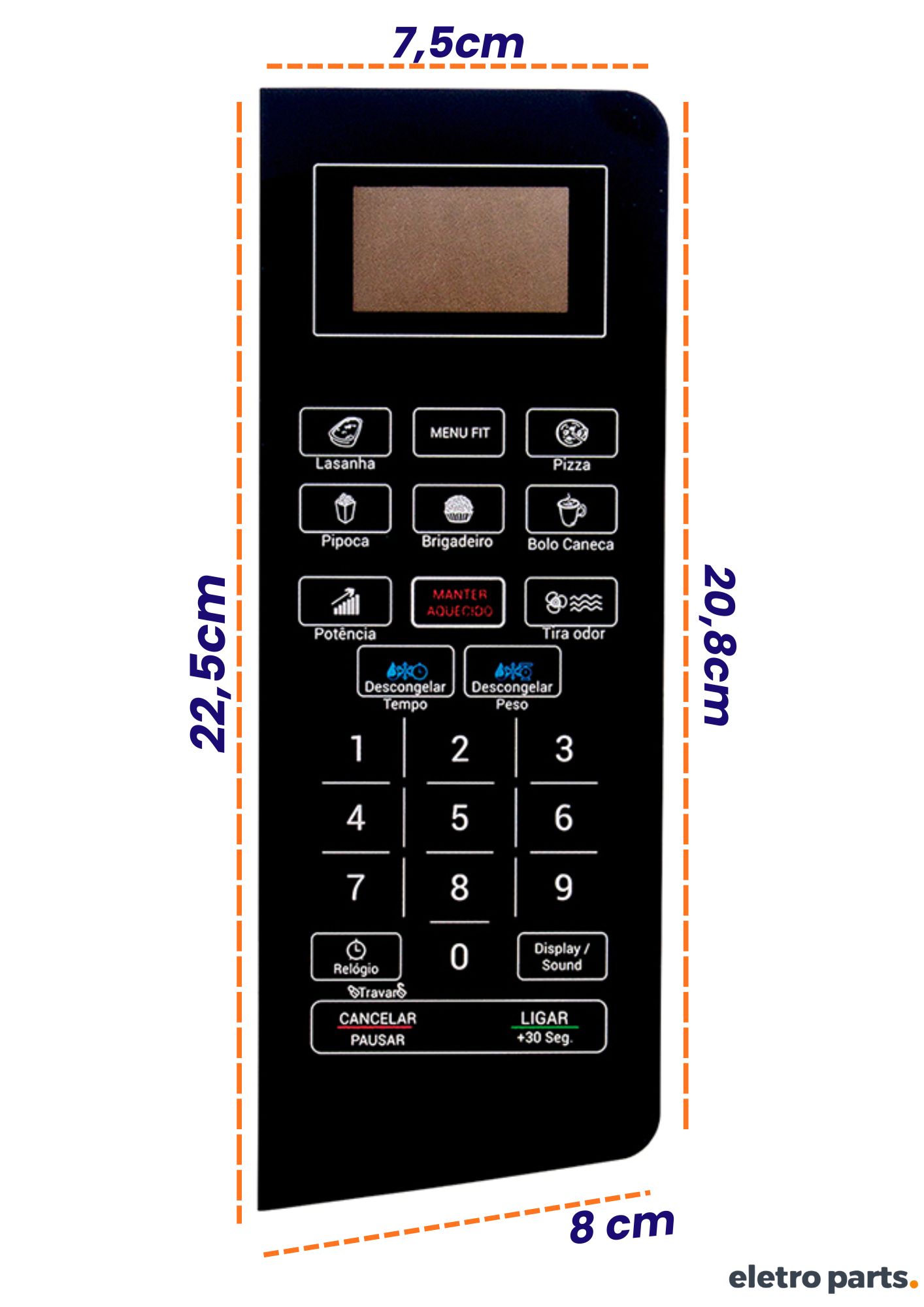Membrana Philco PMO34 IP - Preta / 22,5cm x 20,8cm x 7,5cm - Imagem 3