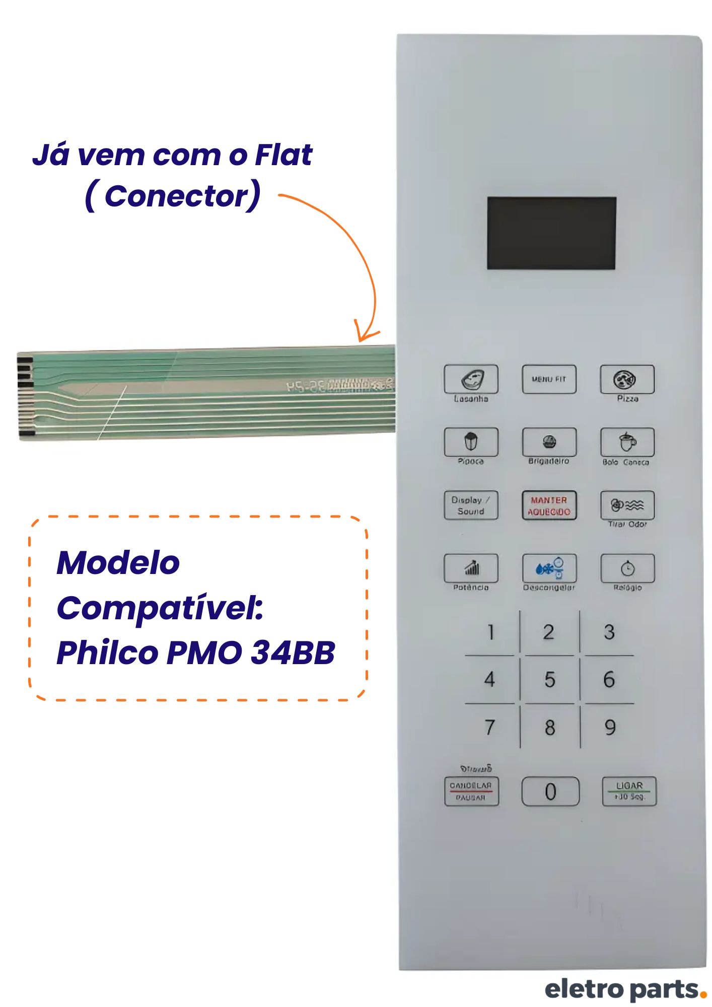 Membrana Philco PMO34BB - Branca / 29,4 x 9,8cm - Imagem 2
