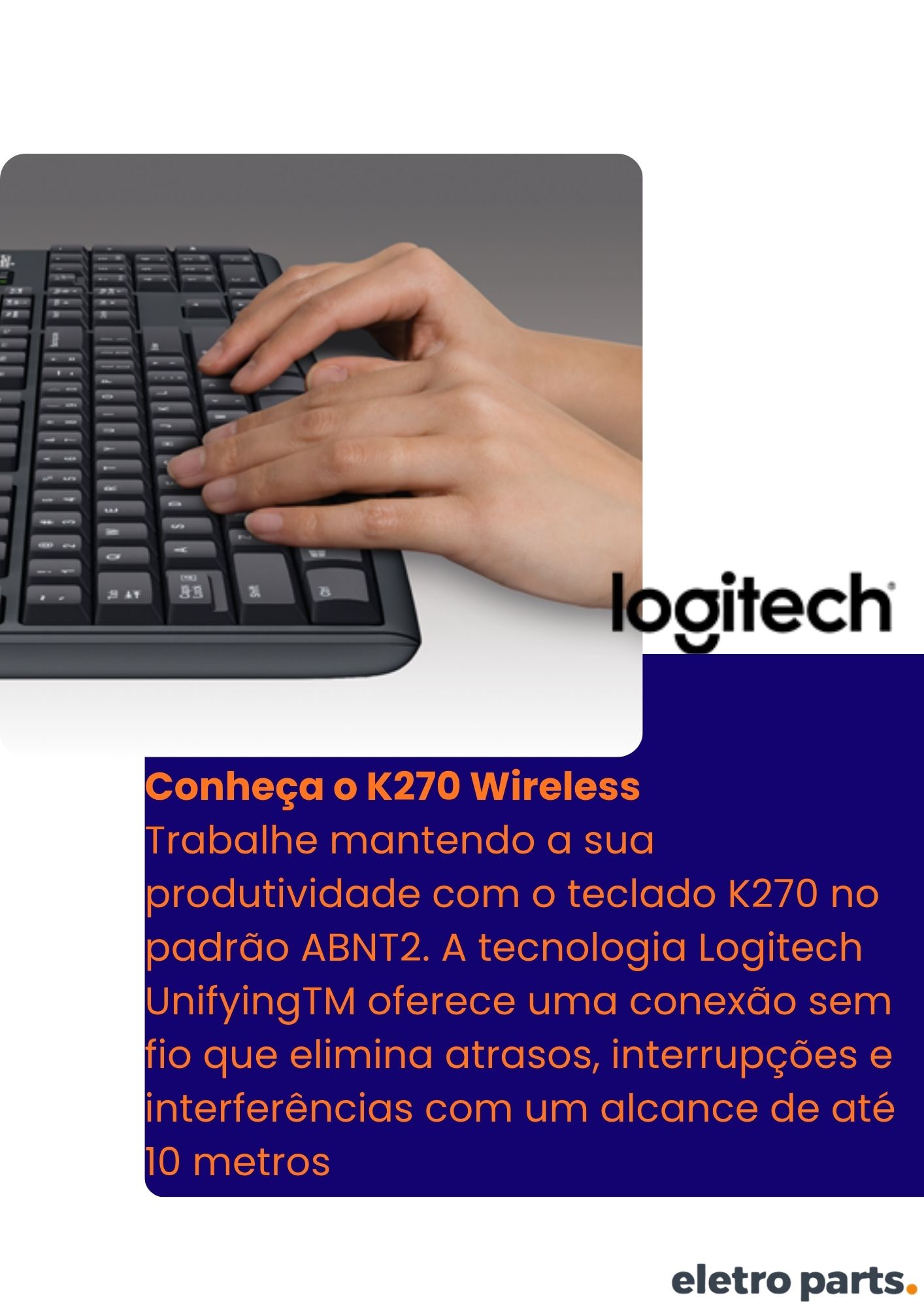 Teclado sem Fio K270 Preto - Logitech - Imagem 4